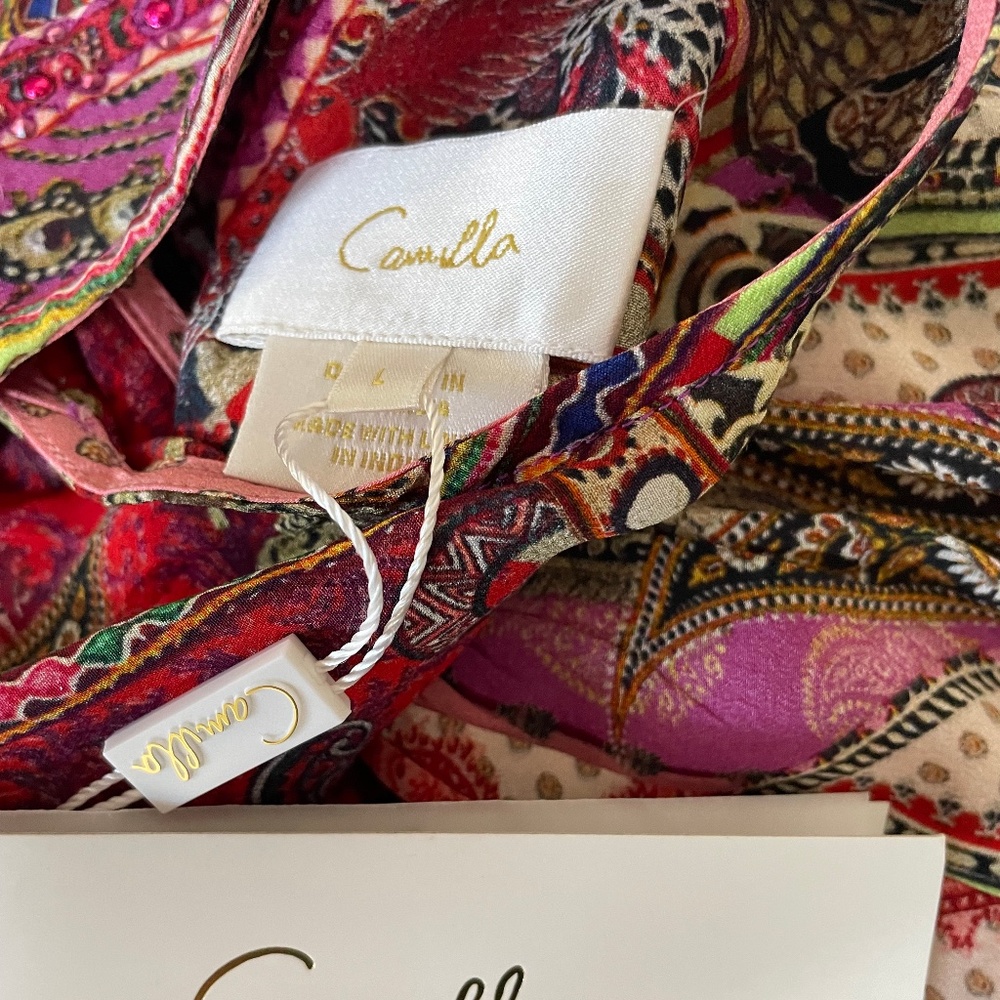 Crystal-embellished Printed Silk Crepe De Chine Mini Dress from CAMILLA - Picture 14 of 15